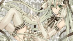 Ribbons long hair anime girls hatsune miku vocaloid twintails 