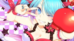 Ribbons long hair hatsune miku vocaloid boxing gloves hair 