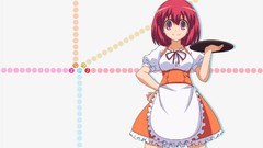 Ribbons pink eyes waitress toradora kushieda minori redheads