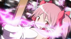 Ribbons pink hair anime girls mahou shoujo madoka magica kaname 