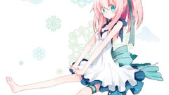 Ribbons pink hair white