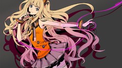 Ribbons stockings blondes bracelets microphones skirts long 