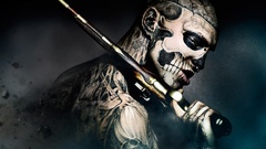 Rick Genest 47 ronin Men gun Rico the Zombie tattoo nose rings