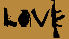 Rifles love Guns silhouettes