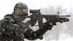 Rifles soldiers Guns