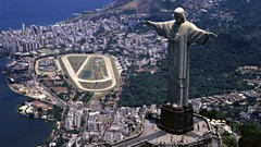 Rio de Janeiro Brazil town view christ the redeemer cityscapes 