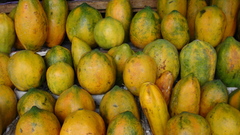 Ripe papaya fruits on
