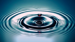 Ripples blood blue water