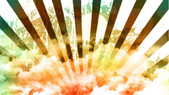 Rising sun clouds abstract