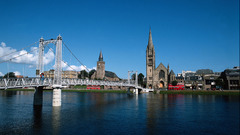 River and high Ness Inverness footbridge Resolution