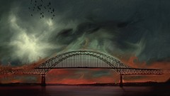 Rivers artwork Bridges fire