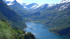 Rivers Mountains Landscapes Boats