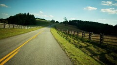 road landscape asphalt sky