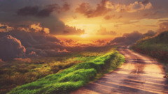 road sunset landscape sunlight nature sky