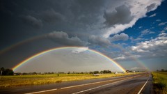 Roads architecture rainbows
