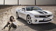 Roads brunettes chevrolet camaro muscle cars cabrio chevrolet 