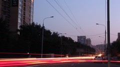 Roads cities long exposure