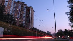 Roads cities long exposure