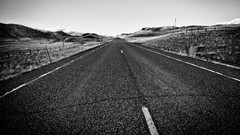 Roads endless grayscale