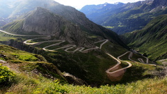 Roads Gotthard Pass Mountains