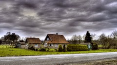 Roads houses HDR Photography