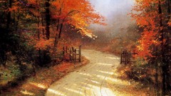 Roads houses paths gates