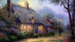 Roads houses paths gates