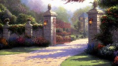 Roads houses paths gates