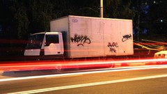 Roads urban cities trucks long exposure