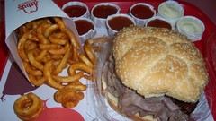 Roast beef onion rings