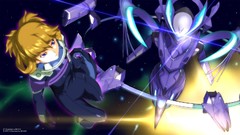 Robot Anime brown long hair anime girls purple eyes Ginga 