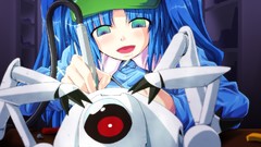 Robot blue hair long hair anime girls green eyes touhou 