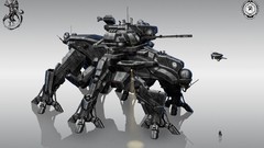 Robot command tanks digital art