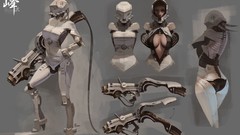 Robot illustrations artwork digital art