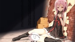 Robot red eyes pink hair boots guilty crown yuzuriha inori 