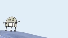 Robot white background minimalistic