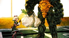 Robots anime girls artwork mecha