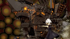 Robots Anime white hair gloves anime girls blue eyes short hair 