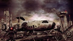 Robots cities artwork futuristic