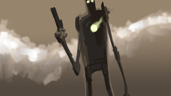 Robots gray funny Holes