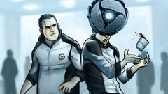 Robots paintings digital art airbrushed