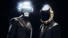 Robots shiny daft punk helmets suit-jacket
