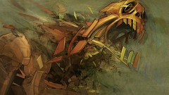 Robots skulls skeletons cartoonish