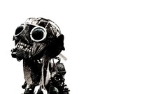 Robots white background scary zombies cyborgs