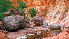 Rock Mexico canyon oasis hidden