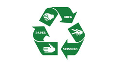 Rock paper scissors recycle