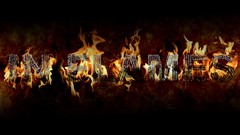 Rock Typography flames in flames rock band