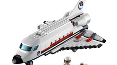 Rocket astronauts white background Legos