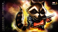 Rocket raccoons marvel ultimate street fighter capcom video 