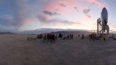 Rocket sunset high Space